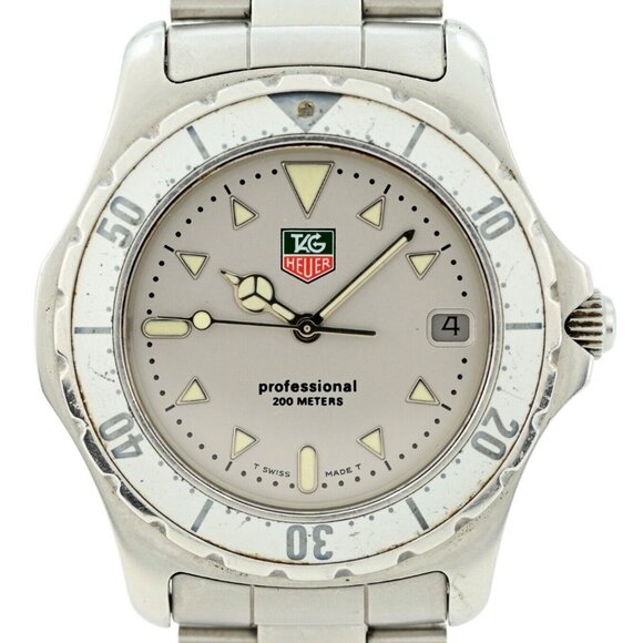 Tag Heuer 37mm Men's 2000 Series Professional Silver Dial Watch Ref: 972.006R-2! - Picture 1 of 10